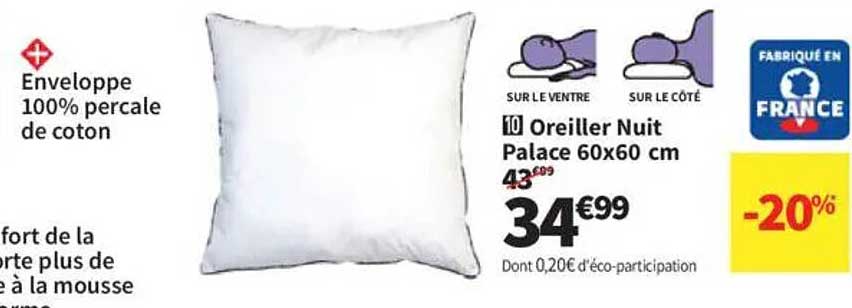Oreiller Nuit Palace 60x60 cm