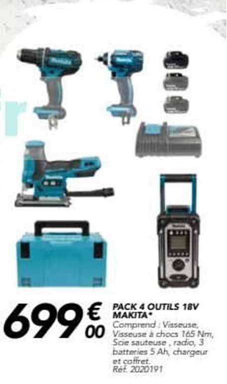 PACK 4 OUTILS 18V MAKITA