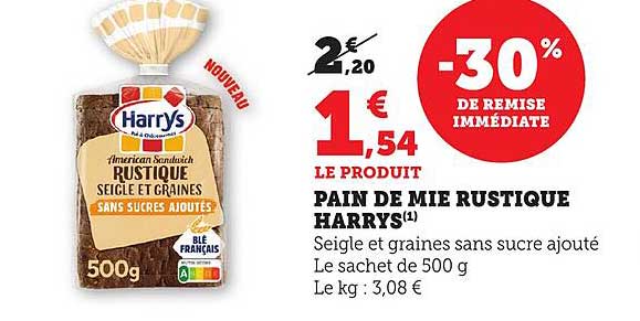 PAIN DE MIE RUSTIQUE HARRYS