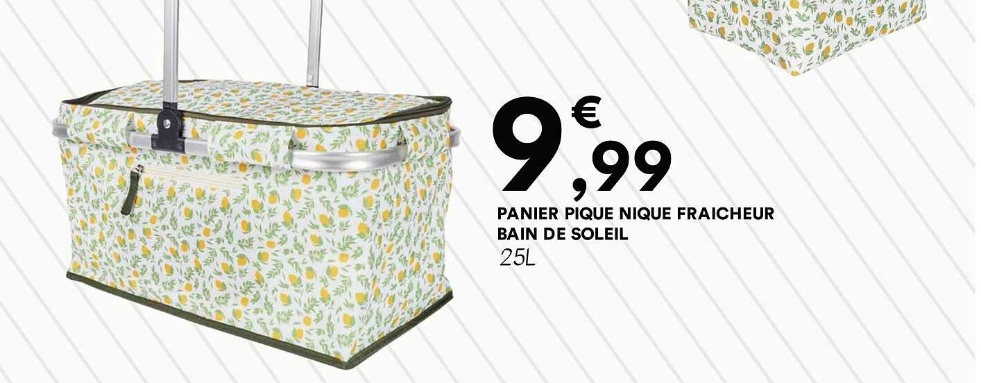 PANIER PIQUE NIQUE FRAICHEUR BAIN DE SOLEIL