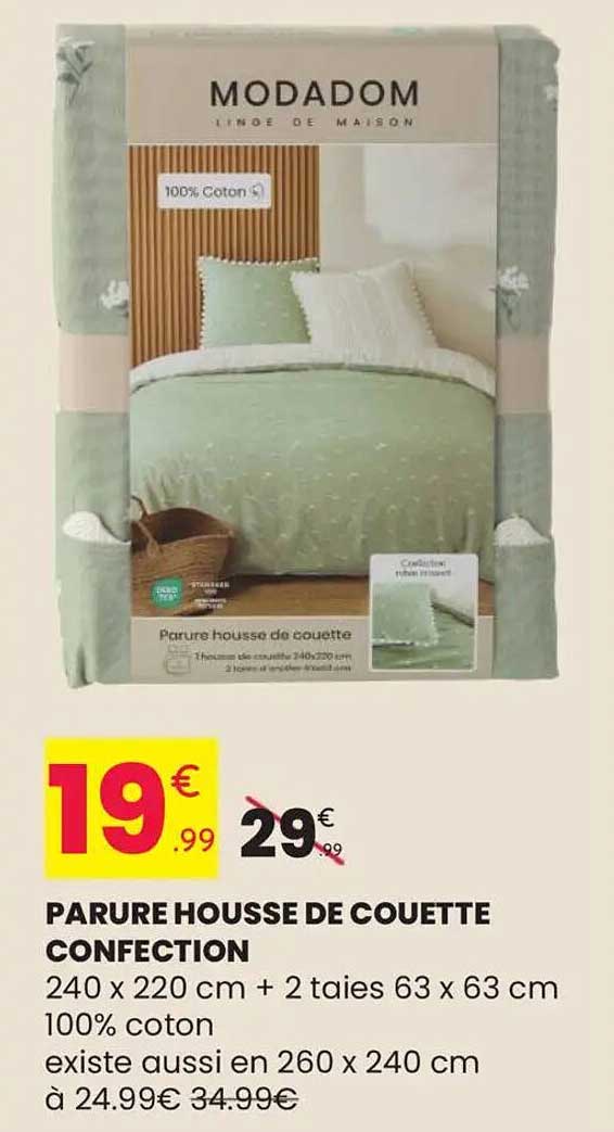 PARURE HOUSSE DE COUETTE CONFECTION