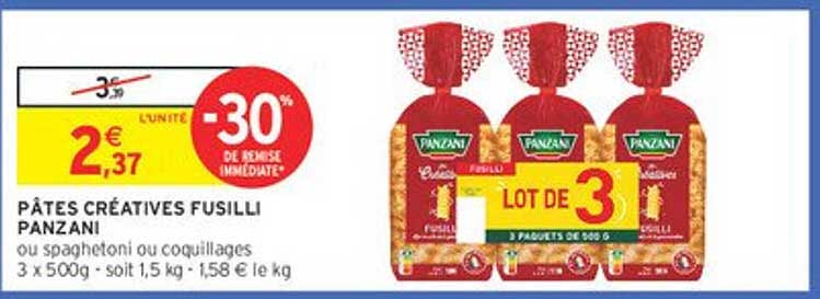 PÂTES CRÉATIVES FUSILLI PANZANI