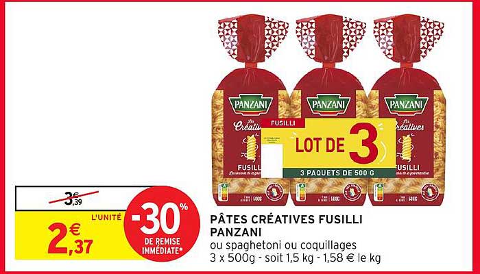 PÂTES CRÉATIVES FUSILLI PANZANI