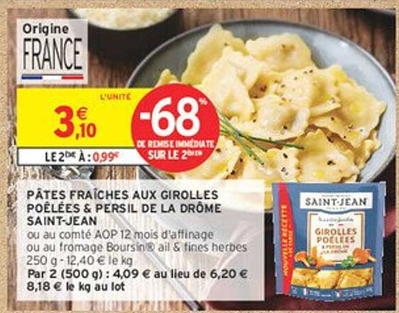 PÂTES FRAÎCHES AUX GIROLLES POÊLÉES & PERSIL DE LA DRÔME SAINT-JEAN
