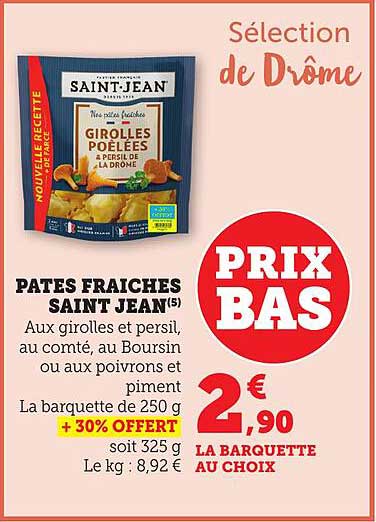 PATES FRAICHES SAINT JEAN