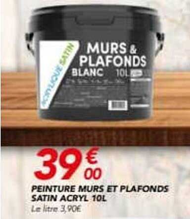 PEINTURE MURS ET PLAFONDS SATIN ACRYL 10L
