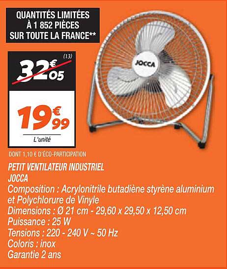 PETIT VENTILATEUR INDUSTRIEL JOCCA