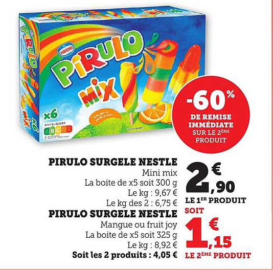 PIRULO SURGELE NESTLE - Mini mix