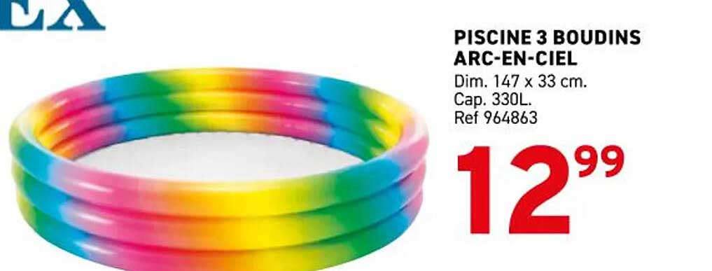 PISCINE 3 BOUDINS ARC-EN-CIEL