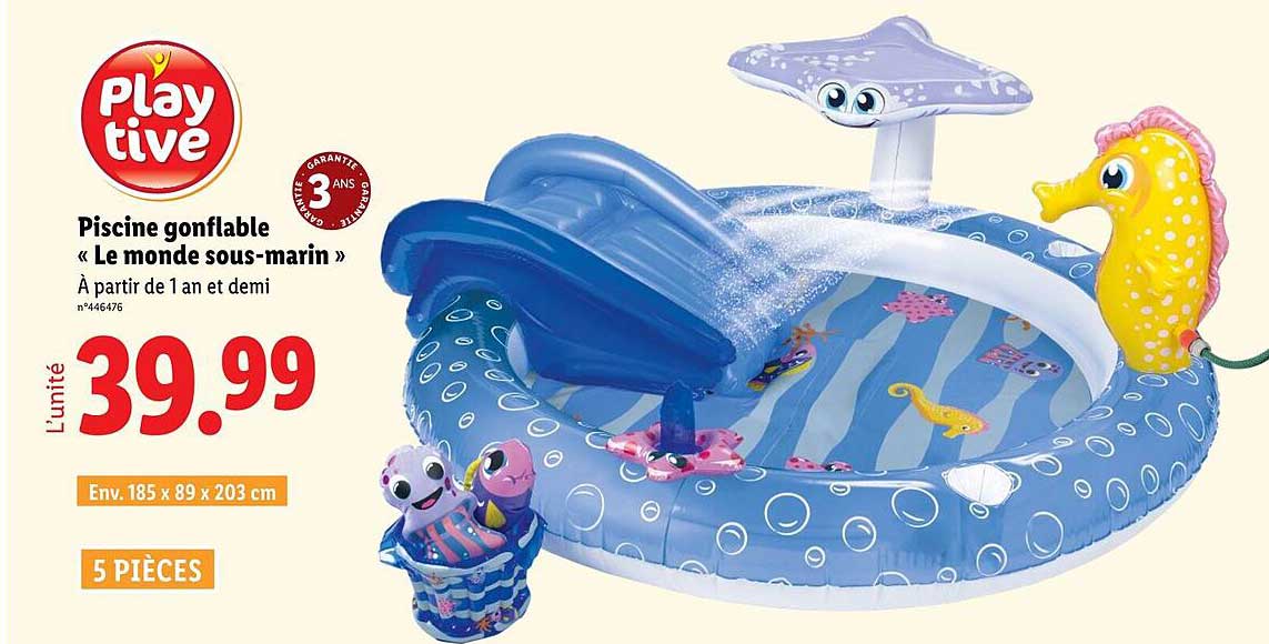 Piscine gonflable "Le monde sous-marin"