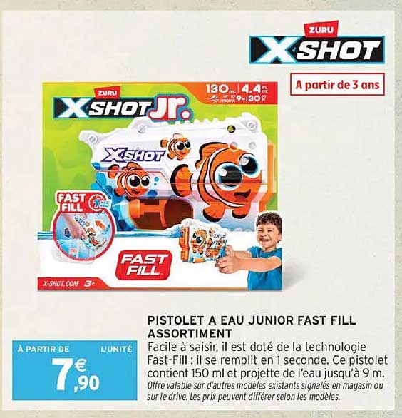 PISTOLET À EAU JUNIOR FAST FILL ASSORTIMENT