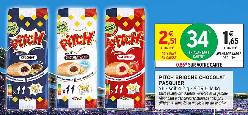 PITCH BRIOCHE CHOCOLAT PASQUIER