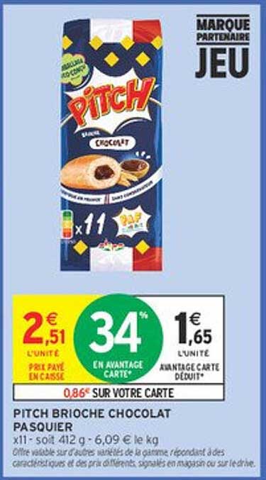 PITCH BRIOCHE CHOCOLAT PASQUIER