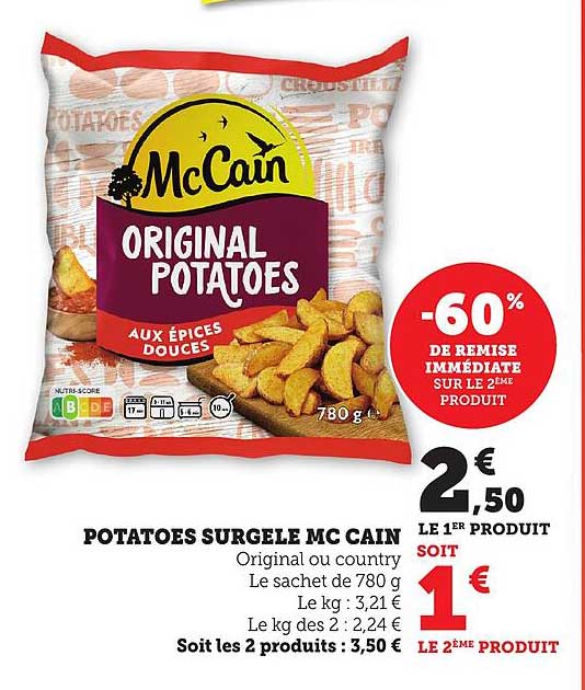 POTATOES SURGELE MC CAIN