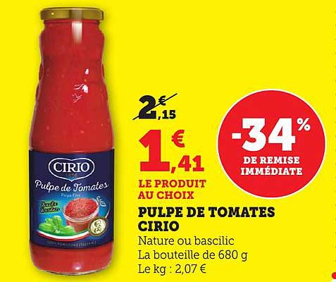 PULPE DE TOMATES CIRIO