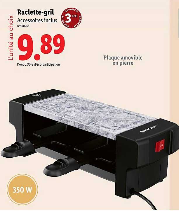 Raclette-gril Accessoires inclus
