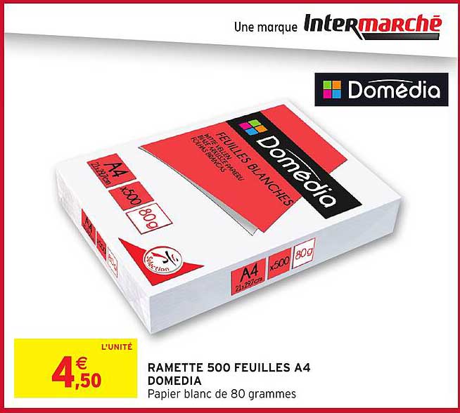 Ramette 500 feuilles A4 Domedia