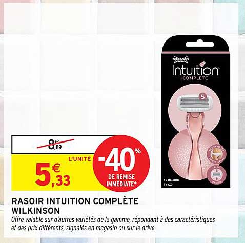 RASOIR INTUITION COMPLÈTE WILKINSON