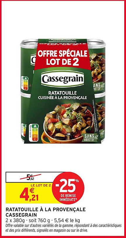 RATATOUILLE À LA PROVENCAL CASSEgrain