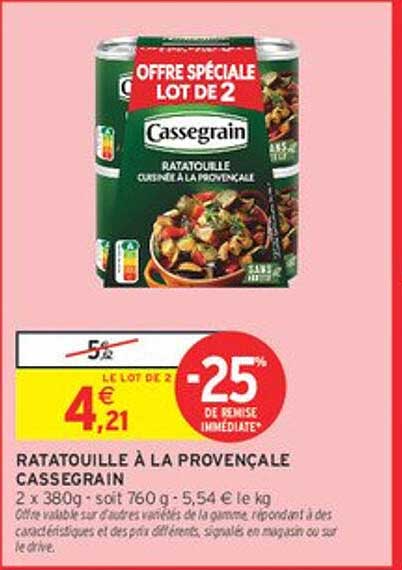 RATATOUILLE À LA PROVENÇALE CASSEGRAIN