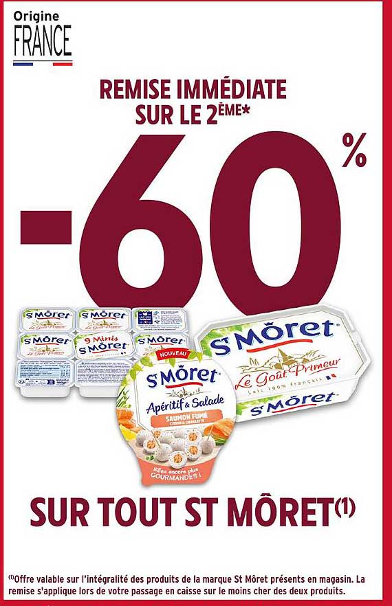 REMISSE IMMEDIATE SUR LE 2EME -60% SUR TOUT ST MÔRET