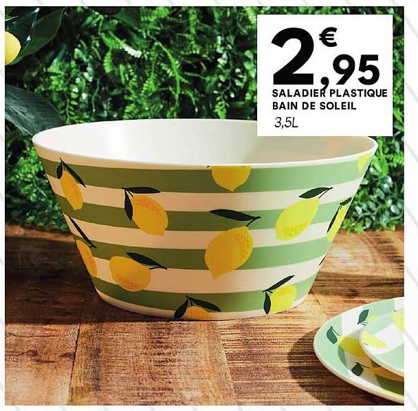 SALADIER PLASTIQUE BAIN DE SOLEIL 3,5L