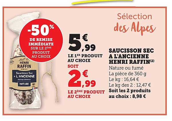 SAUCISSON SEC À L'ANCIENNE HENRI RAFFIN