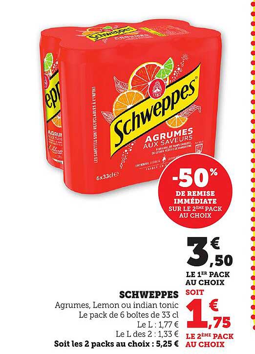 SCHWEPPES AGRUMES AUX SAVEURS