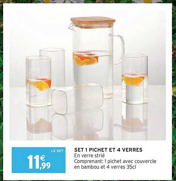 SET 1 PIChet ET 4 VERRES