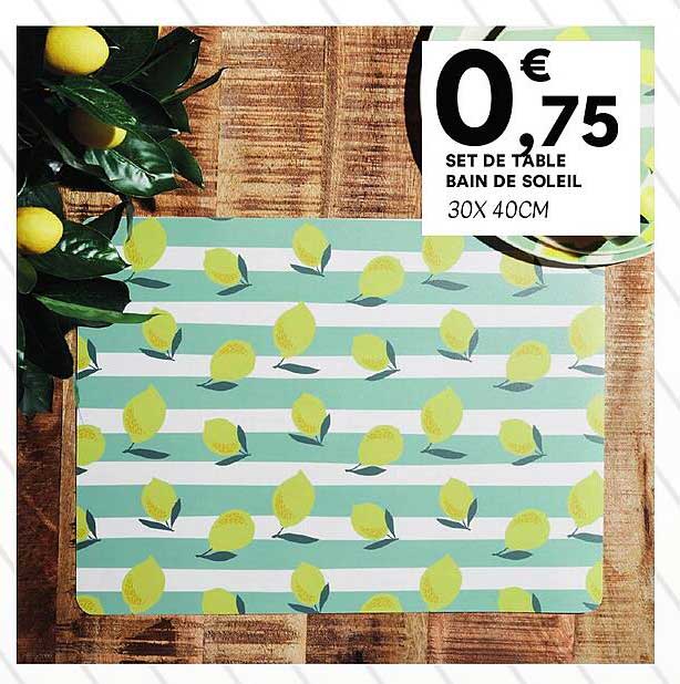 SET DE TABLE BAIN DE SOLEIL