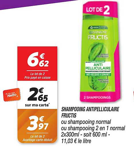 SHAMPOOING ANTIPELLICULAIRE FRUCTIS