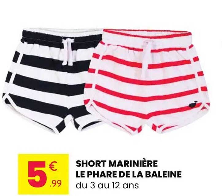 SHORT MARINIÈRE LE PHARE DE LA BALEINE