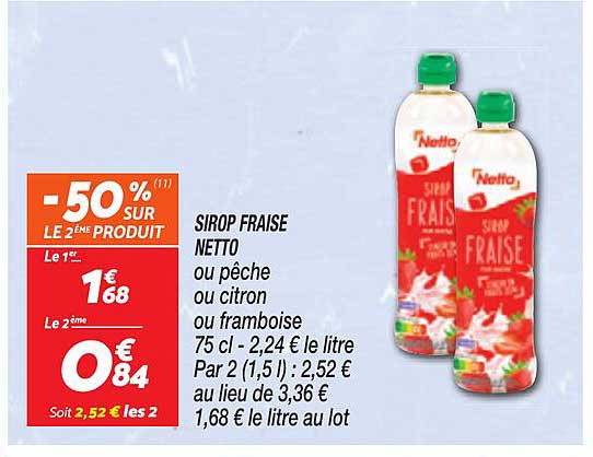 SIROP FRAISE NETTO