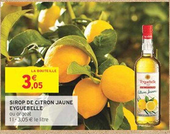 SIROPO DE CITRON JAUNE EYGUEBELLE