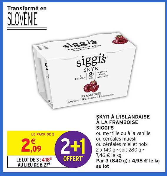 SKYR À L'ISLANDAISE À LA FRAMBOISE SIGGI'S