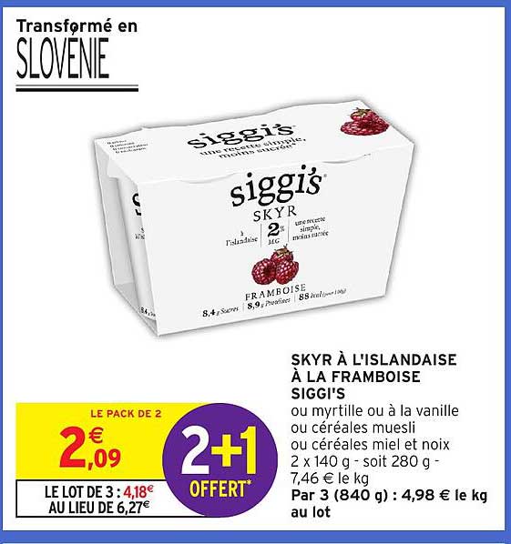 SKYR À L'ISLANDAISE À LA FRAMBOISE SIGGI'S