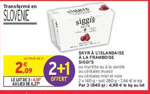 SKYR À L'ISLANDAISE À LA FRAMBOISE SIGGI'S