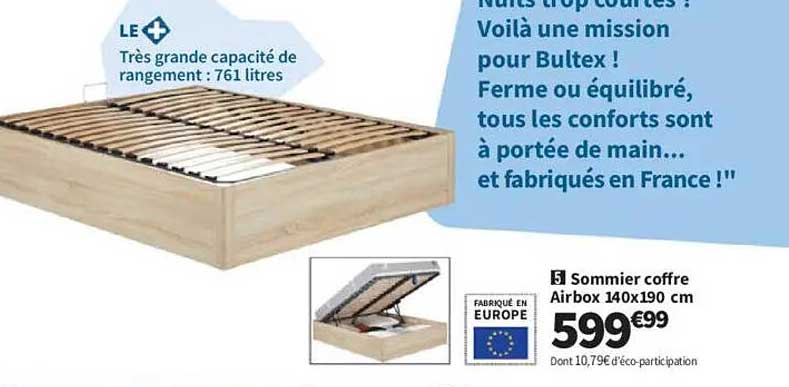 Sommier coffre Airbox 140x190 cm