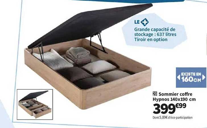 Sommier coffre Hypnos 140x190 cm