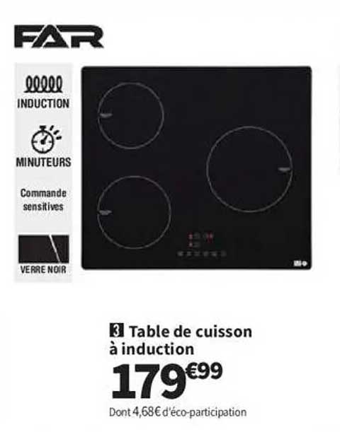 Table de cuisson à induction