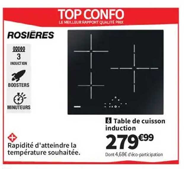 Table de cuisson induction