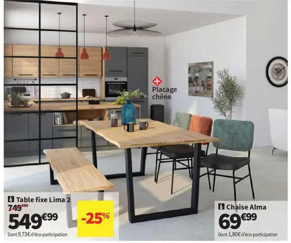 Table fixe Lima 2 -25%