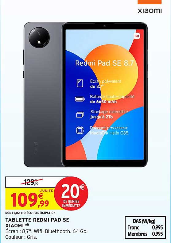 TABLETTE REDMI PAD SE XIAOMI