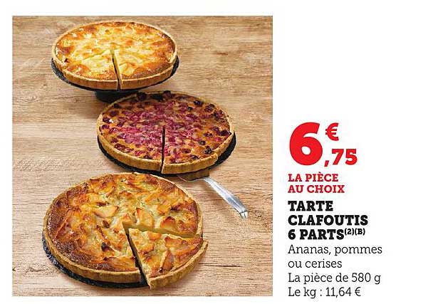TARTE CLAFFOUTIS 6 PARTS