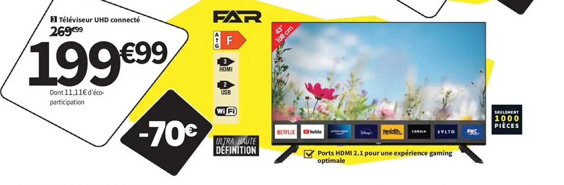 Téléviseur UHD connecté