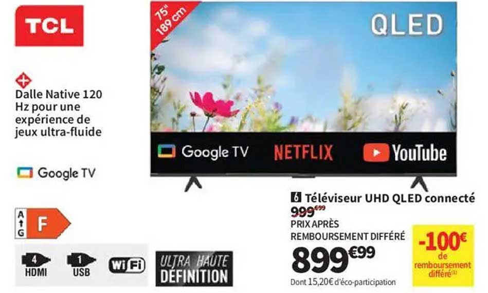 Téléviseur UHD QLED connecté