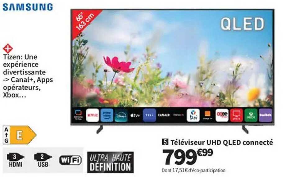 Téléviseur UHD QLED connecté