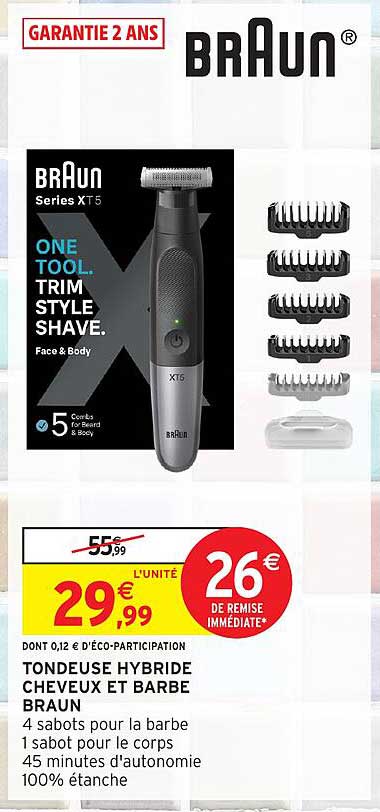 TONDEUSE HYBRIDE CHEVEUX ET BARBE BRAUN