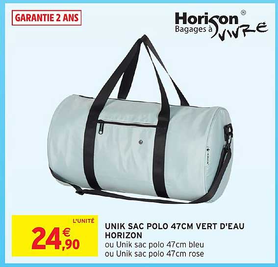 UNIK SAC POLO 47CM VERT D'EAU HORIZON