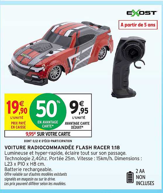 VOITURE RADIOCOMMANDÉE FLASH RACER 1:18